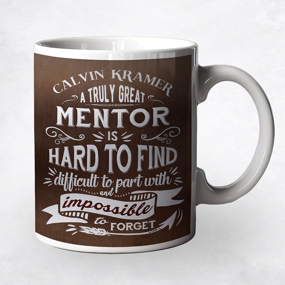 Bronze Truly Great Mentor Typography Retirement Coffee Mug Gift for Mentor M-2152