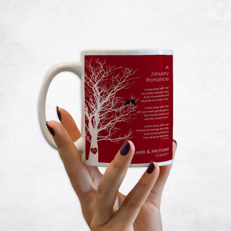Branchy Tree Engagement Coffee Mug Gift for Couple M-1701