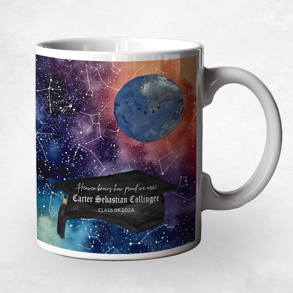 Moon and Star Map graduation Coffee Mug Gift for Graduate M-1579