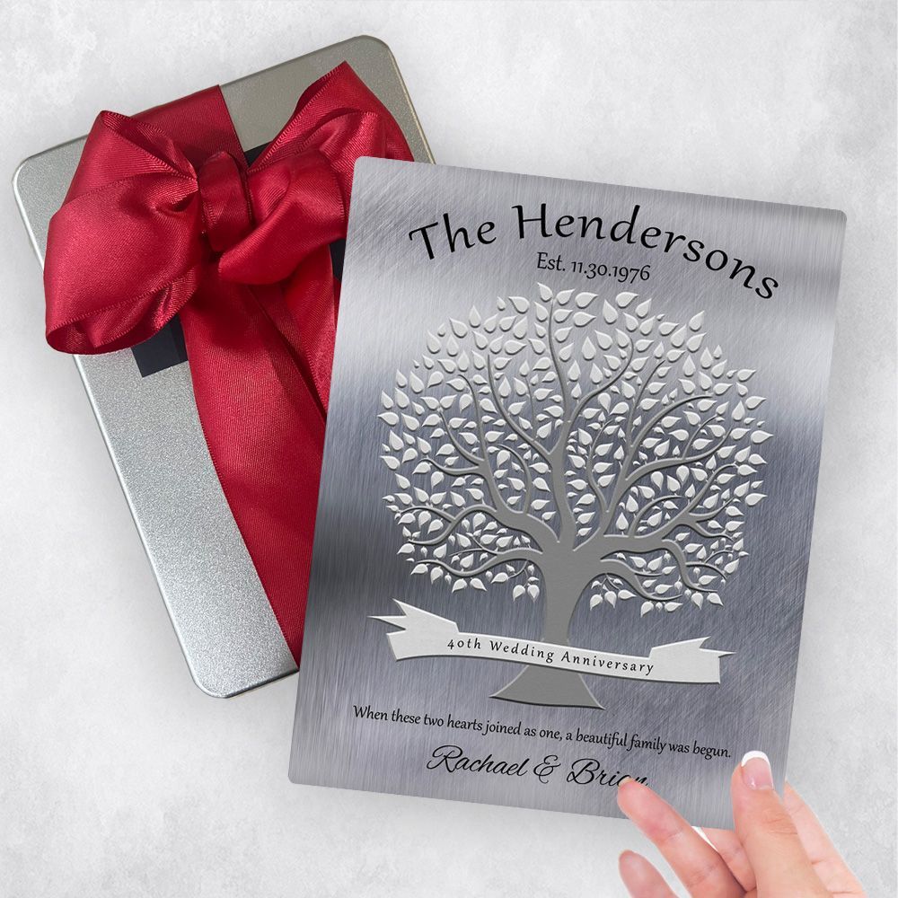 Tin Tree Silhouette 40th Anniversary Gift Delivery Box Gift for Couple TOY-1347