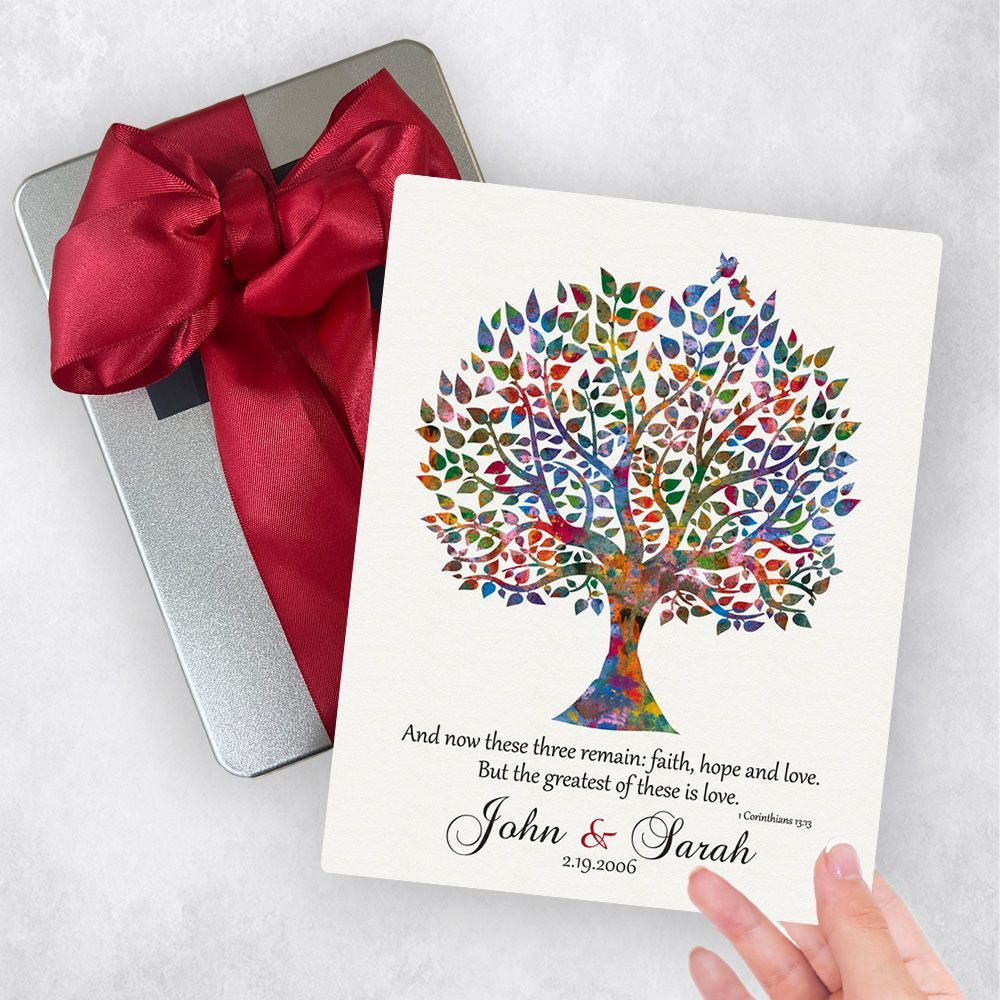 #1 Best Seller - Watercolor Tree  Wedding Gift Delivery Box Gift for Couple TOY-1493