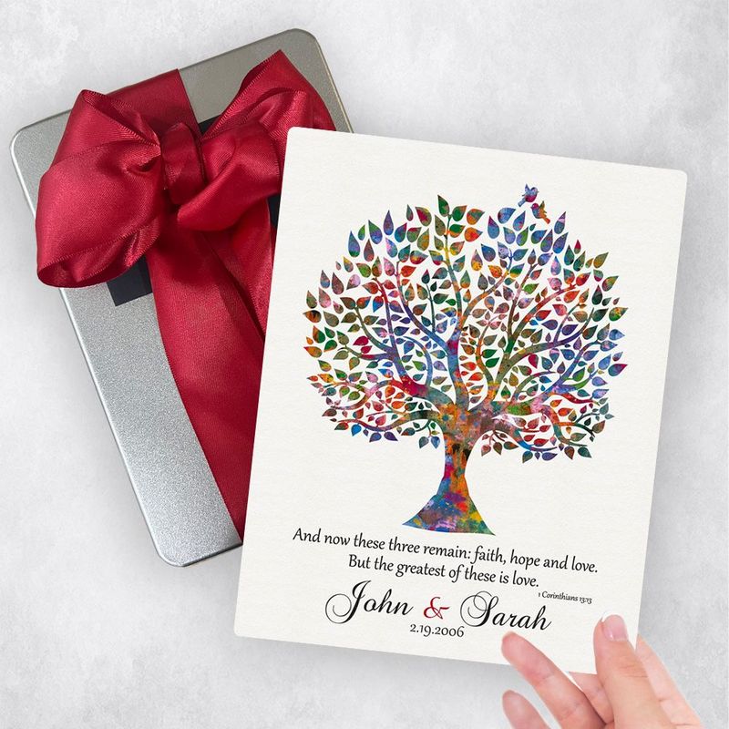#1 Best Seller - Watercolor Tree  Wedding Gift Delivery Box Gift for Couple TOY-1493