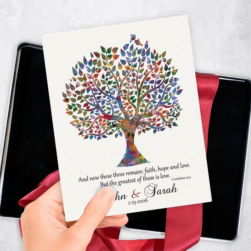 #1 Best Seller - Watercolor Tree  Wedding Gift Delivery Box Gift for Couple TOY-1493