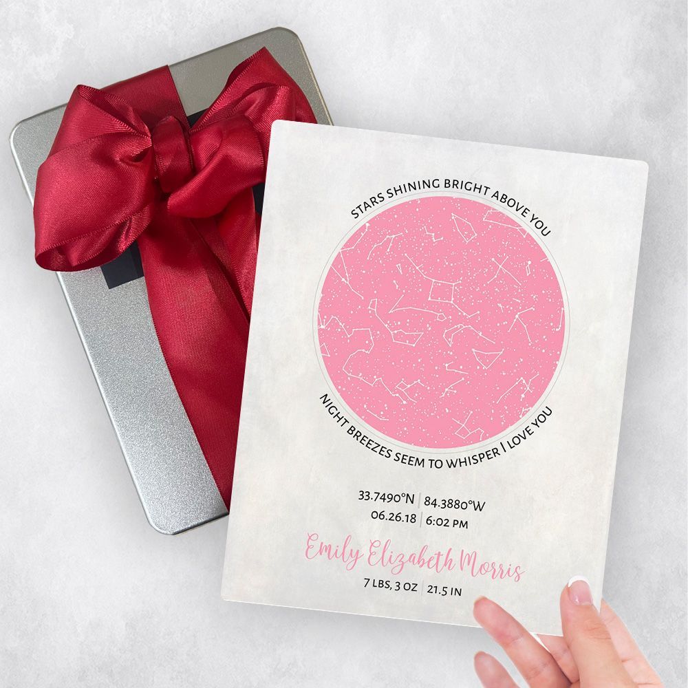 Star Map Baby Birth Gift Delivery Box Gift for Girl TOY-1740