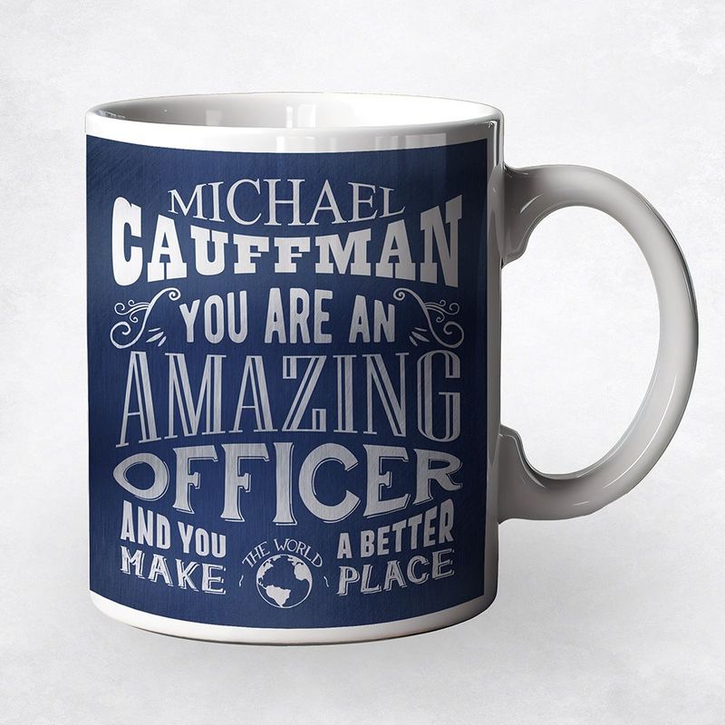 Amazing Police Officer Typography Retirement Coffee Mug Gift for Police M-2153