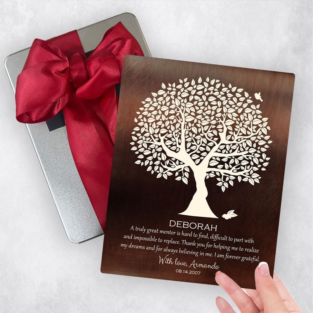 #1 Best Seller - Bronze Olive Tree Leadership Appreciation Gift Delivery Box Gift for Mentor TOY-1392