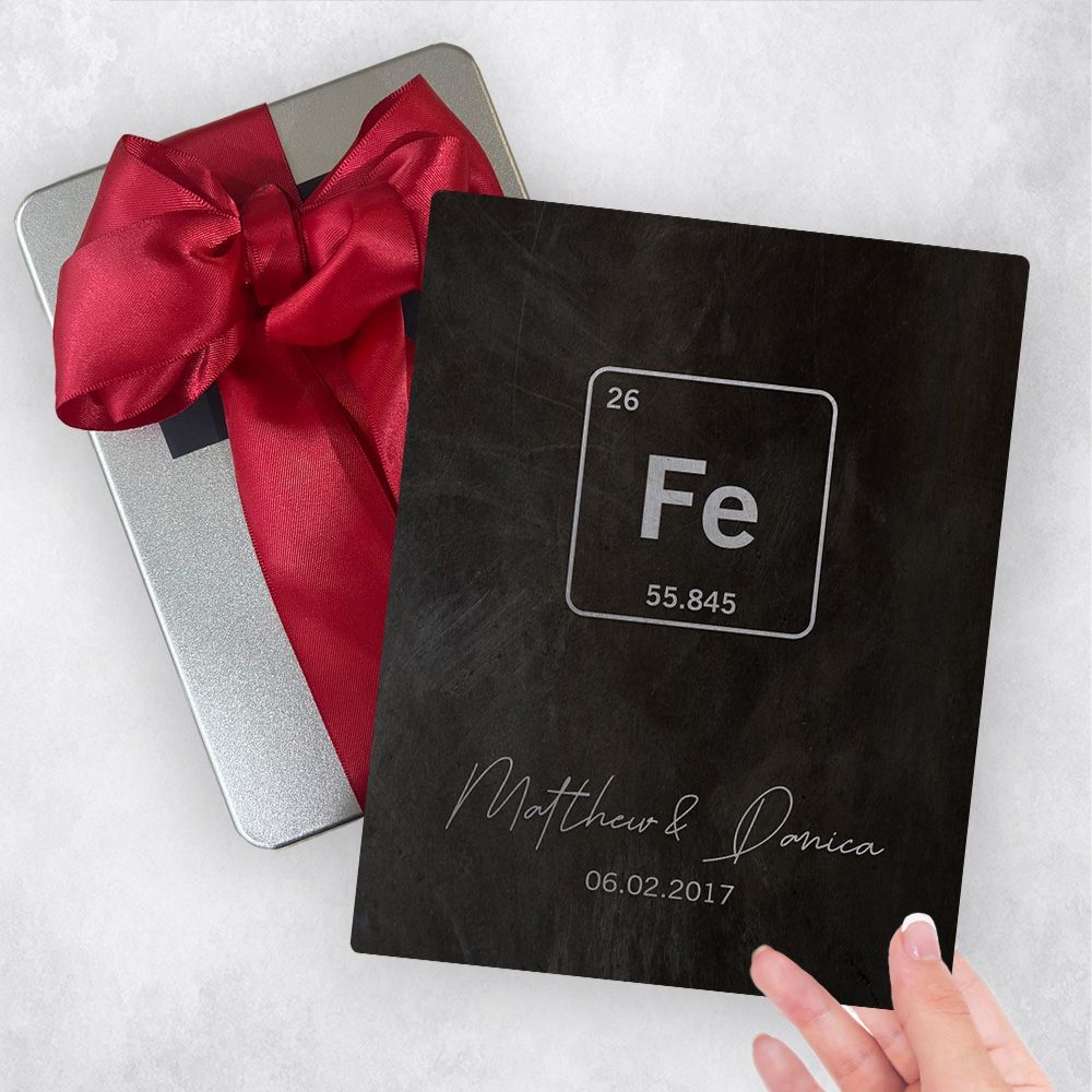 Iron Periodic Table Element 6th Anniversary Gift Delivery Box Gift for Couple TOY-1913