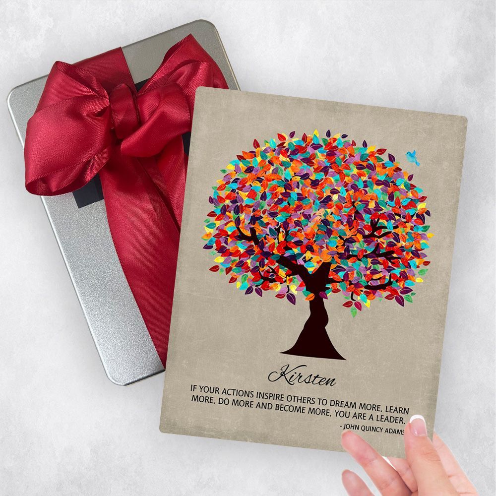 Colorful Spring Tree Leadership Appreciation Gift Delivery Box Gift for Mentor TOY-1472
