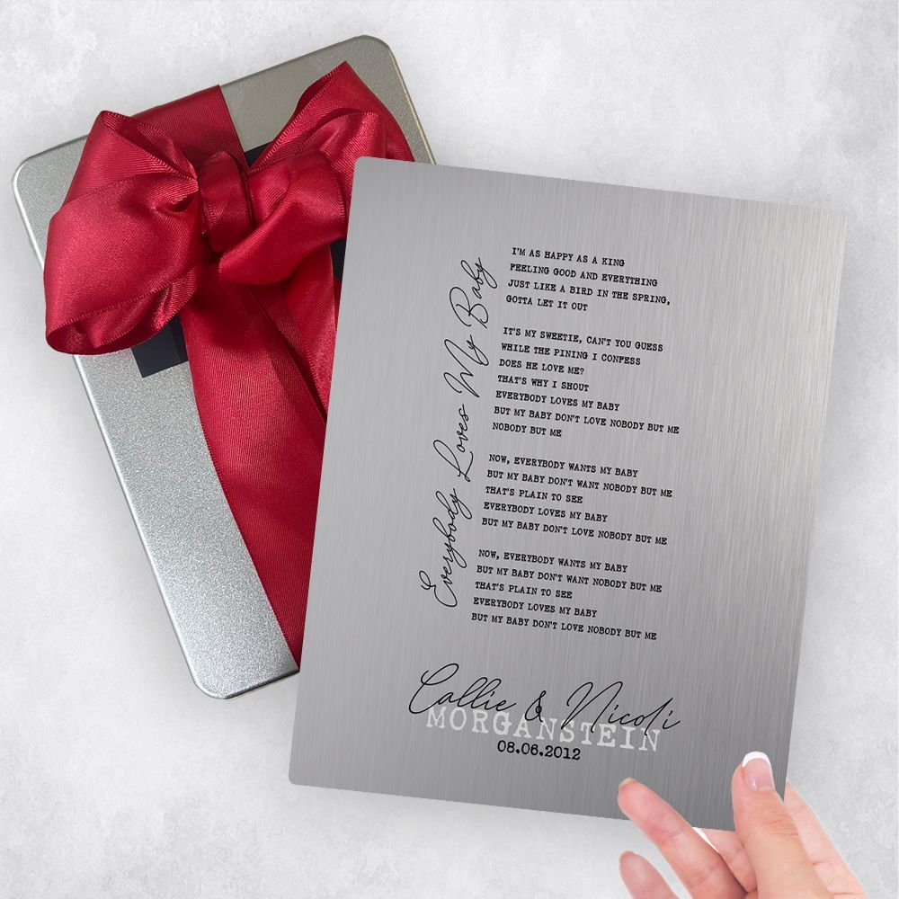 Tin Our Song Lyrics 10th Anniversary Gift Delivery Box Gift for Couple TOY-1829