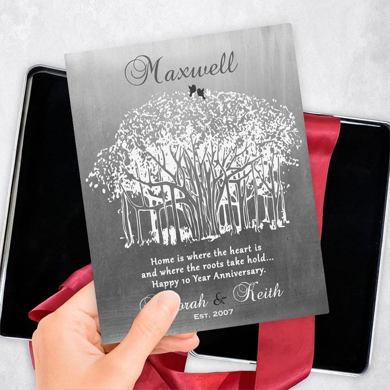 #1 Best Seller - Tin Banyan Tree 10th Anniversary Gift Delivery Box Gift for Couple TOY-1809
