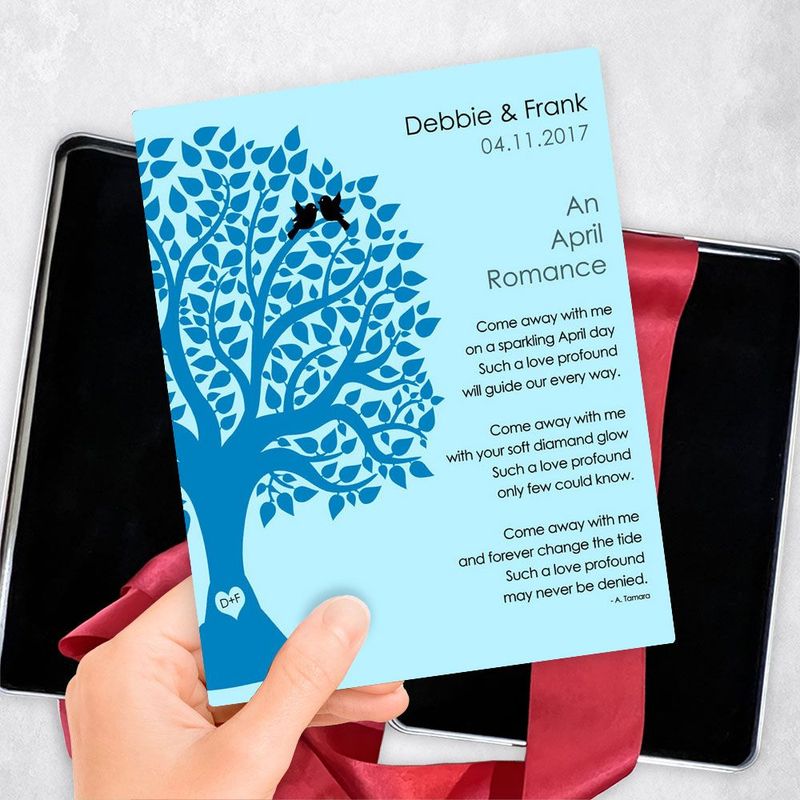 Half Silhouette Tree Engagement Gift Delivery Box Gift for Couple TOY-1704