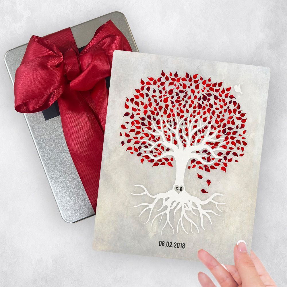 Garnet Treed Anniversary Gift Delivery Box Gift for Couple TOY-1546