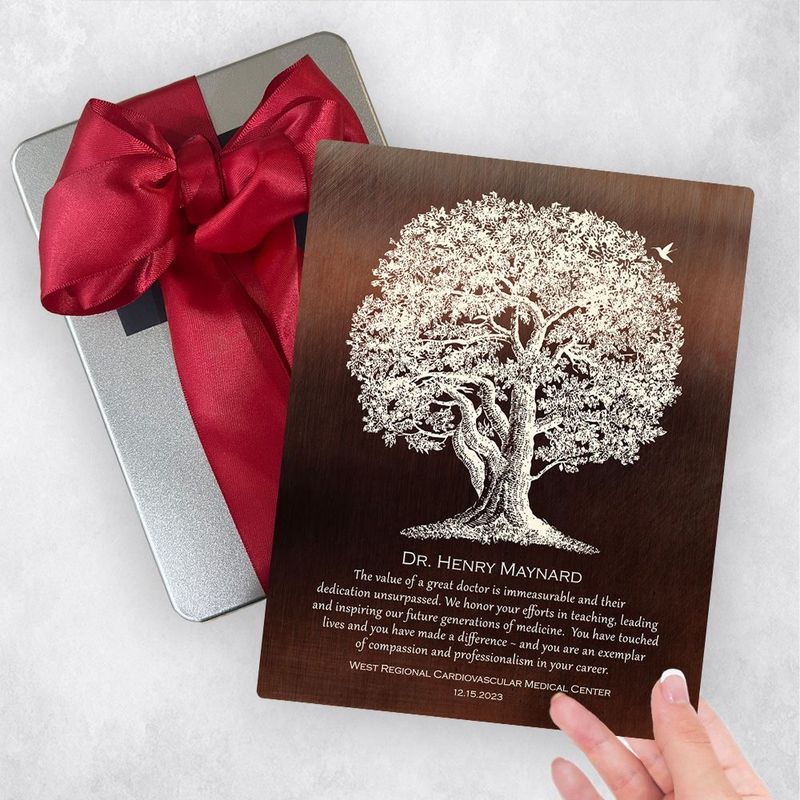 #1 Best Seller - Bronze Oak Tree Retirement Gift Delivery Box Gift for Doctor TOY-1865