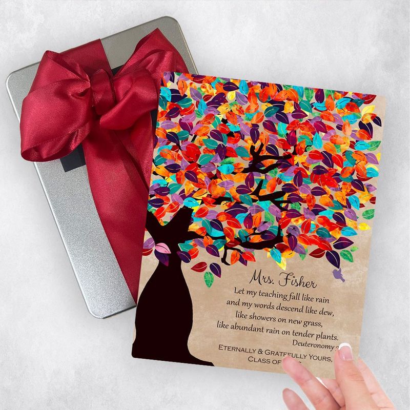 Colorful Spring Tree Teacher Appreciation Gift Delivery Box Gift for Educator TOY-1229