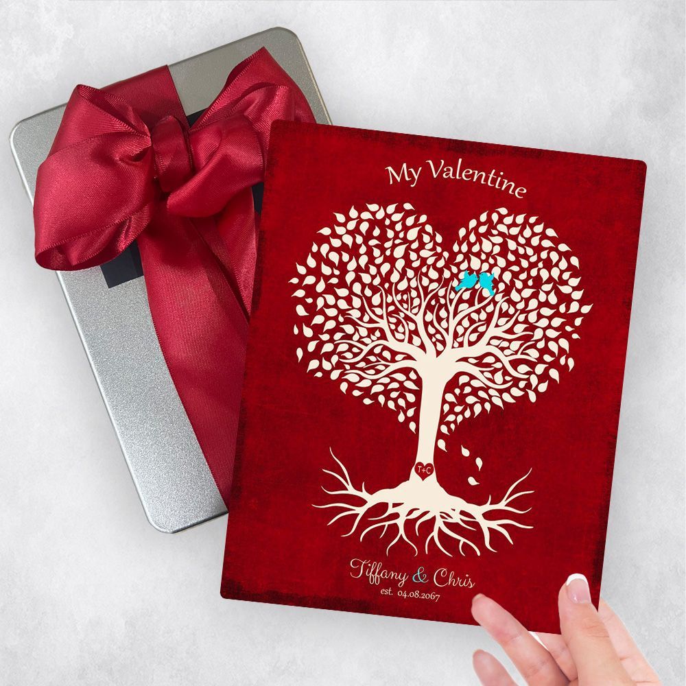 Heart Shape Tree Metal Plaque Anniversary Gift Delivery For Couple Toy-1811