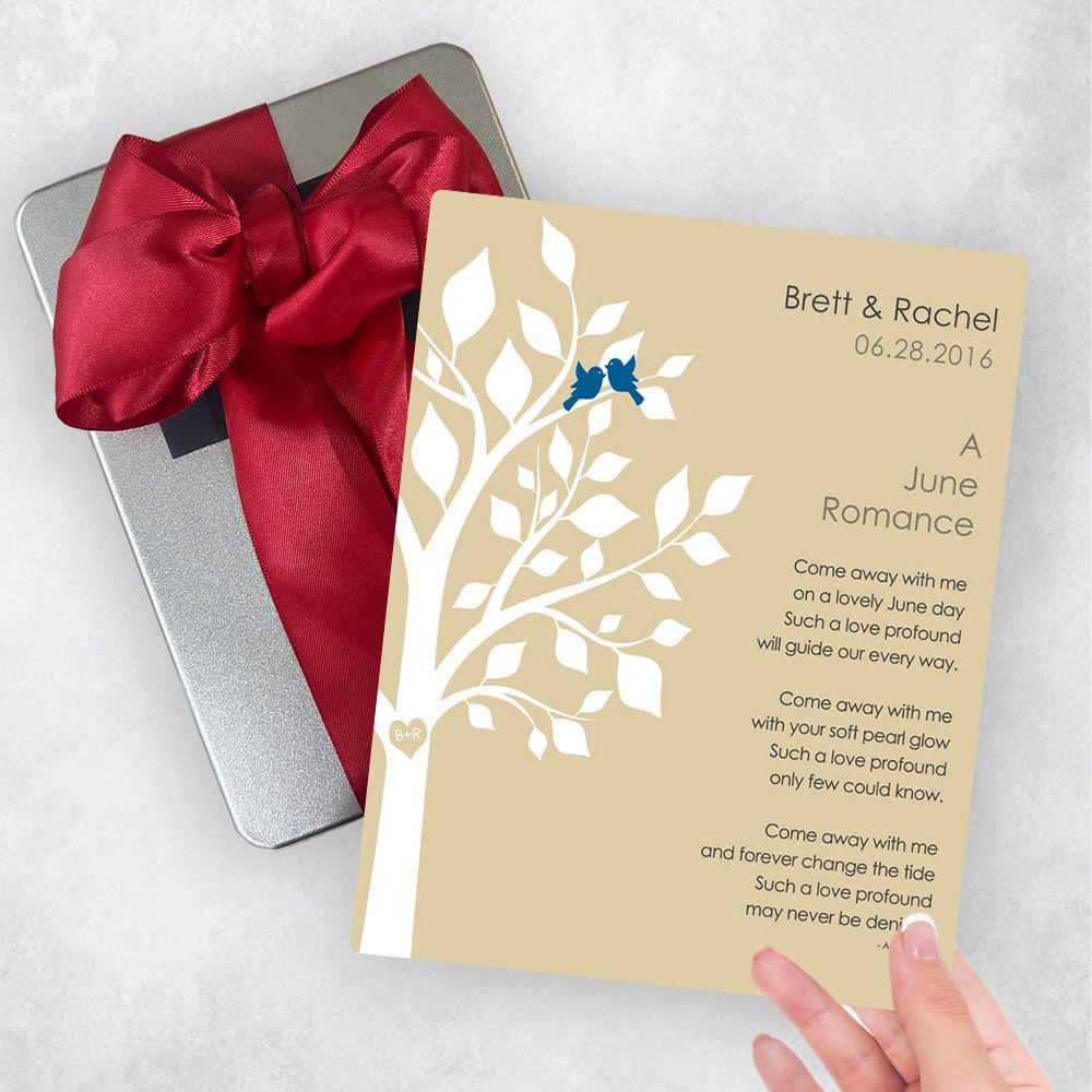 White Half Tree Engagement Gift Delivery Box Gift for Couple TOY-1706