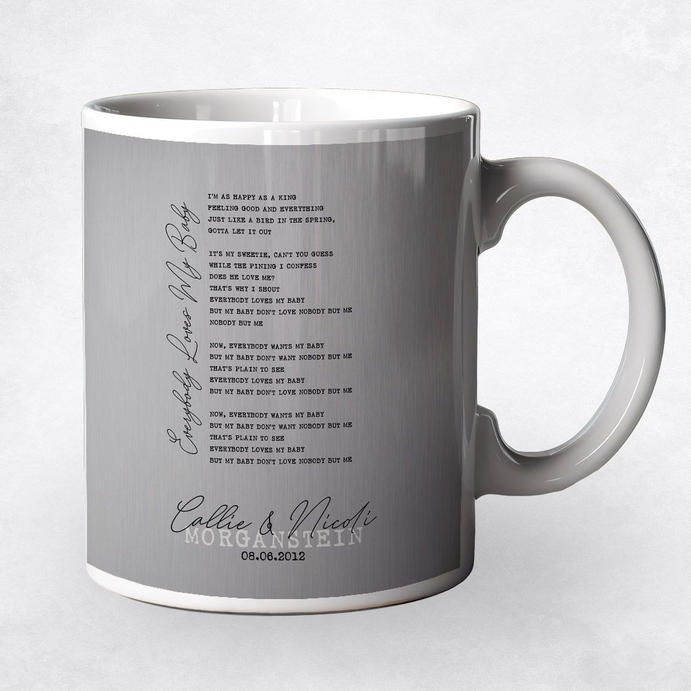 Tin Our Song Lyrics 10th Anniversary Coffee Mug Gift for Couple M-1829