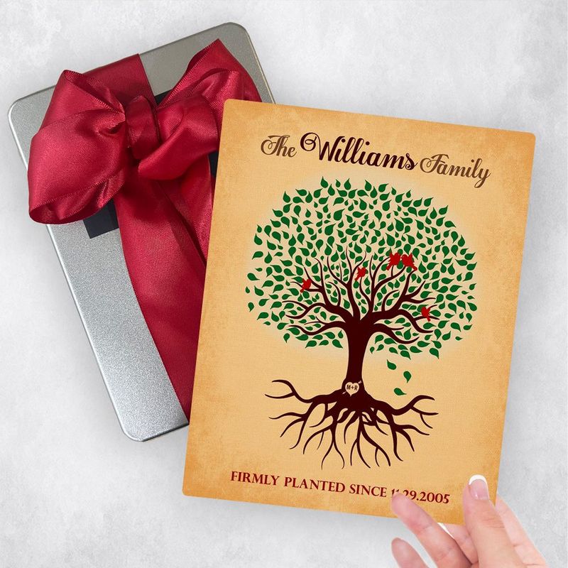 Green Tree with Roots Wedding Gift Delivery Box Gift for Couple TOY-1128