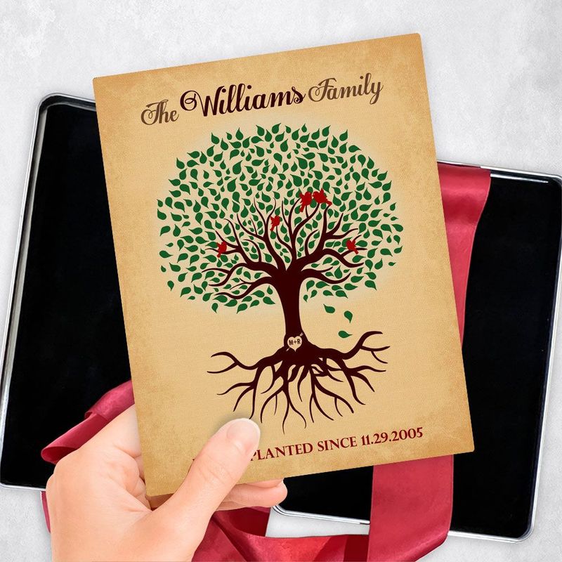 Green Tree with Roots Wedding Gift Delivery Box Gift for Couple TOY-1128
