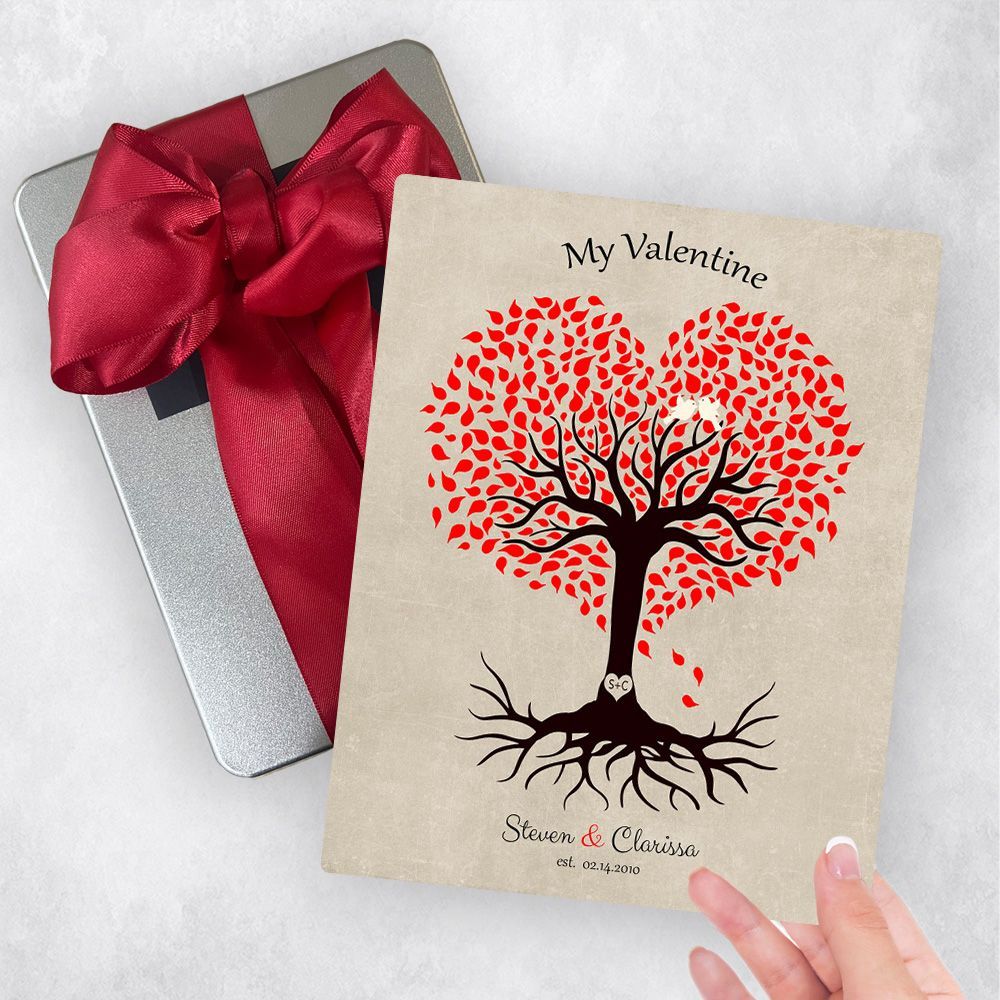 Heart Shape Tree Metal Plaque Anniversary Gift Delivery For Couple Toy-1815