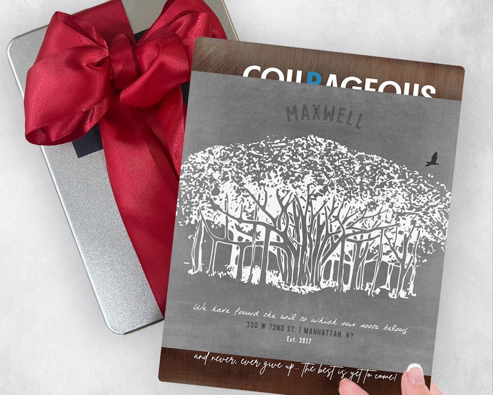 Tin Banyan Tree Anniversary Gift Delivery Box Gift for Couple TOY-1808