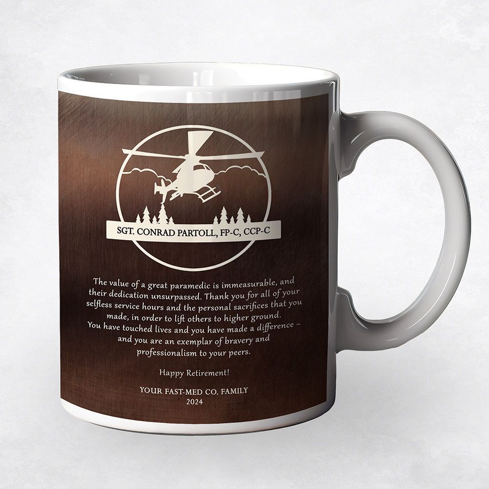 Bronze Helicopter Pilot Service Award Retirement Coffee Mug Gift for Pilot M-2130