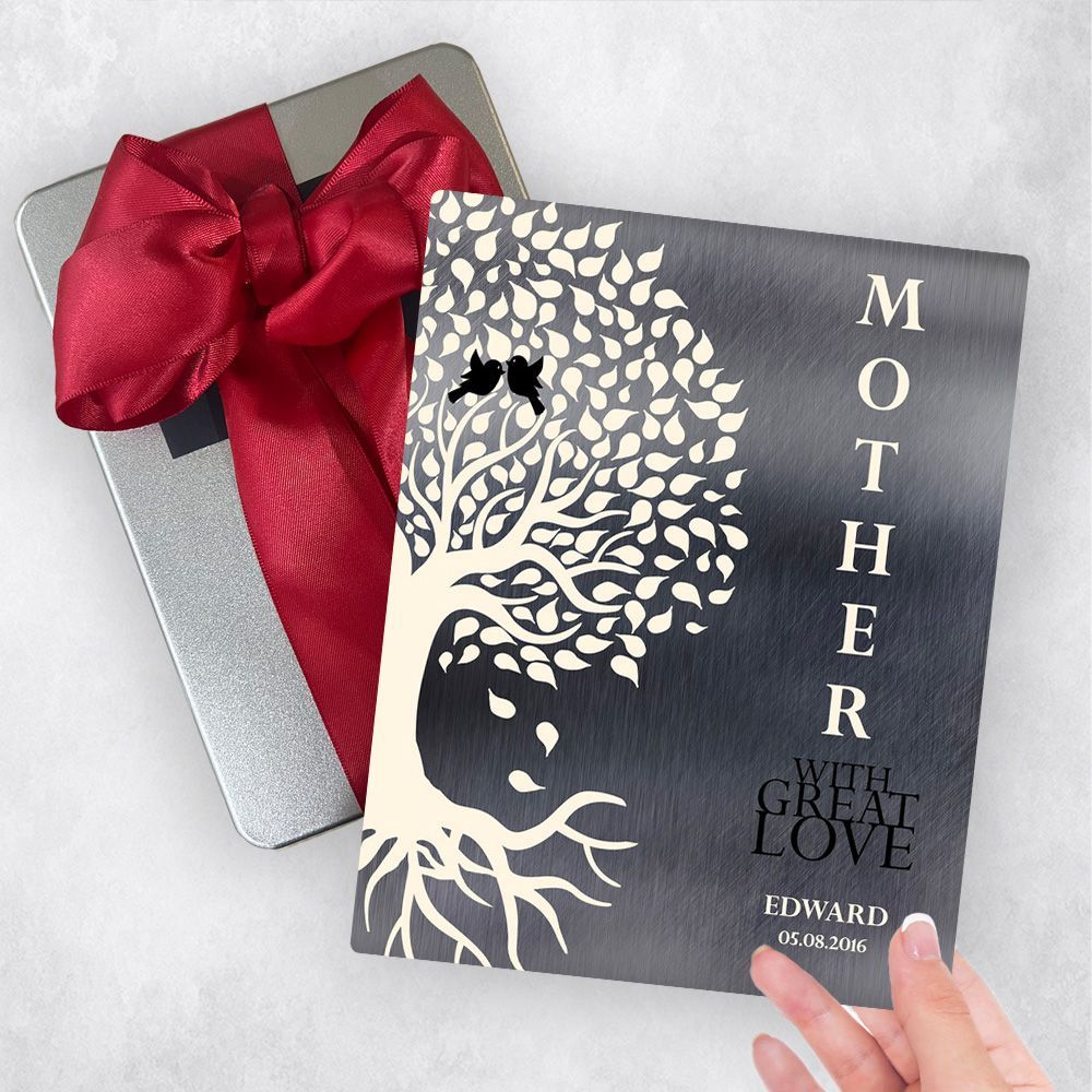 Mother Side Tree With Roots Metal Plaque Family Gift Delivery For Mom Toy-1225