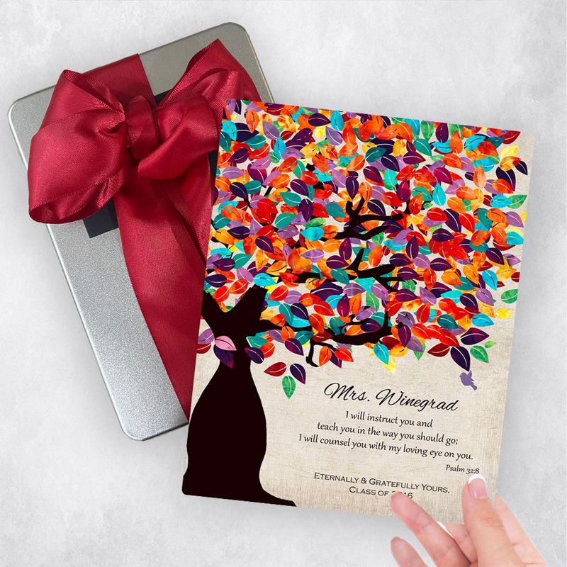Colorful Spring Tree Teacher Appreciation Gift Delivery Box Gift for Educator TOY-1235