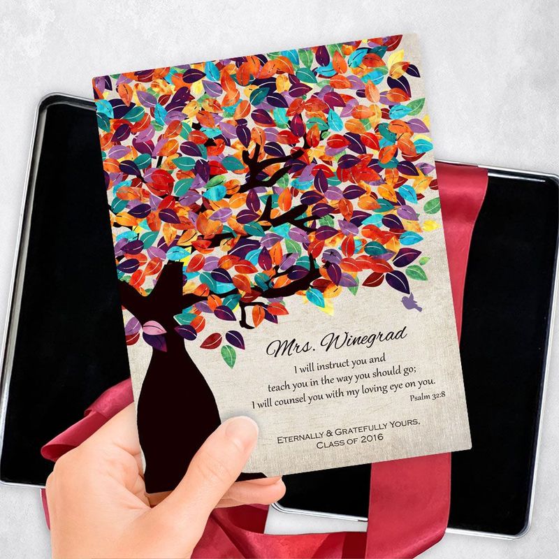 Colorful Spring Tree Teacher Appreciation Gift Delivery Box Gift for Educator TOY-1235