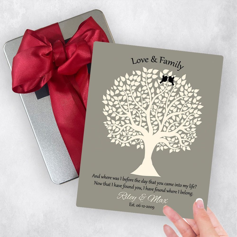 Tree Silhouette Anniversary Gift Delivery Box Gift for Couple TOY-1361
