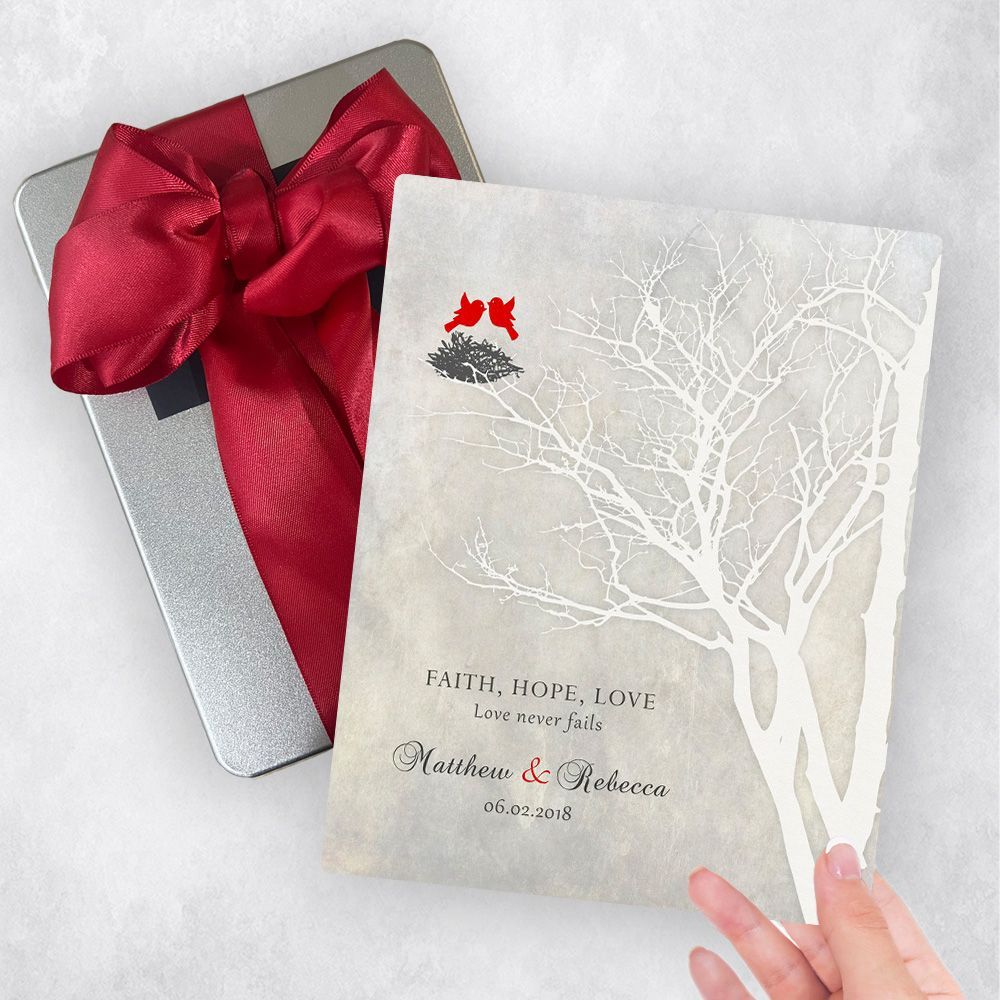 Branchy Tree Bird Nest Anniversary Gift Delivery Box Gift for Couple TOY-1526