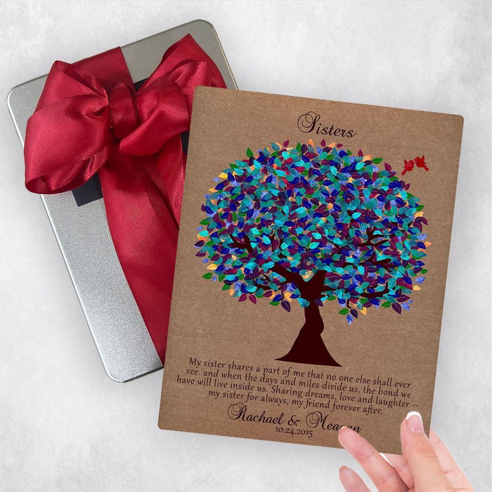 Burlap Peacock Tree Wedding Gift Delivery Box Gift for Sister TOY-1195