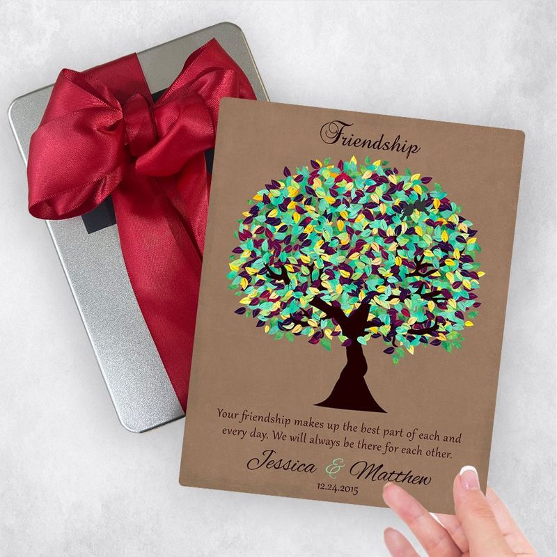 Burlap Plum Tree Friendship Gift Delivery Box Gift for Friend TOY-1189