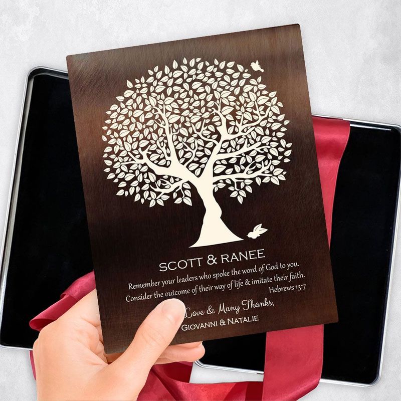 Bronze Tree Silhouette Leadership Appreciation Gift Delivery Box Gift for Mentor TOY-1495