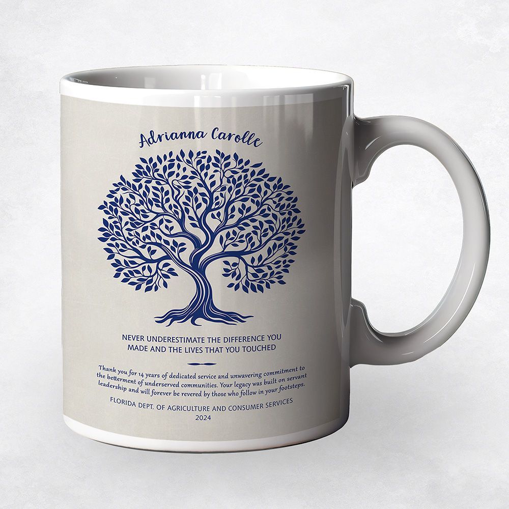 Never Underestimate the Difference You Made Legacy Retirement Coffee Mug Gift for Employee M-2143