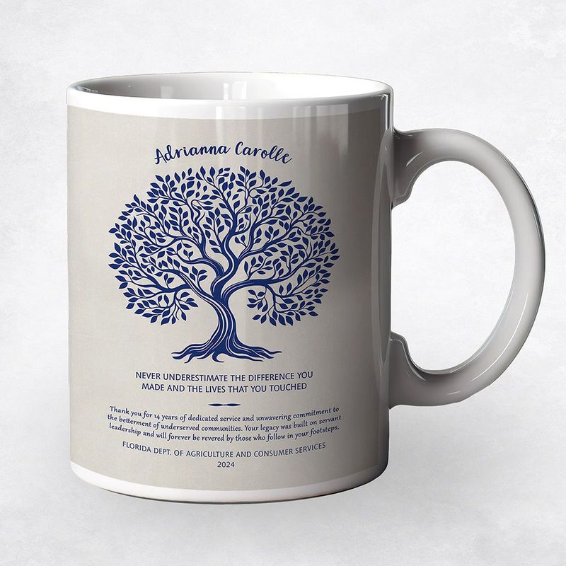 Never Underestimate the Difference You Made Legacy Retirement Coffee Mug Gift for Employee M-2143
