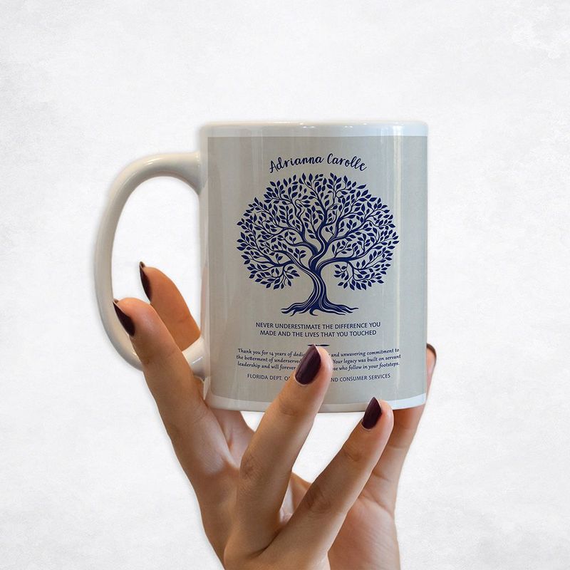 Never Underestimate the Difference You Made Legacy Retirement Coffee Mug Gift for Employee M-2143
