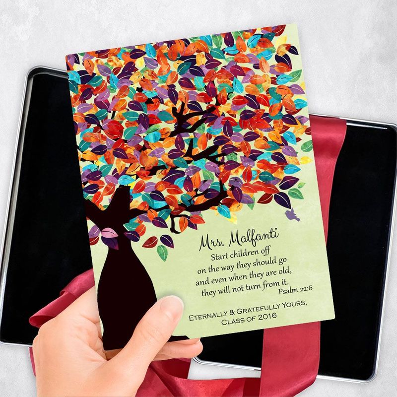 Colorful Spring Tree Teacher Appreciation Gift Delivery Box Gift for Educator TOY-1232