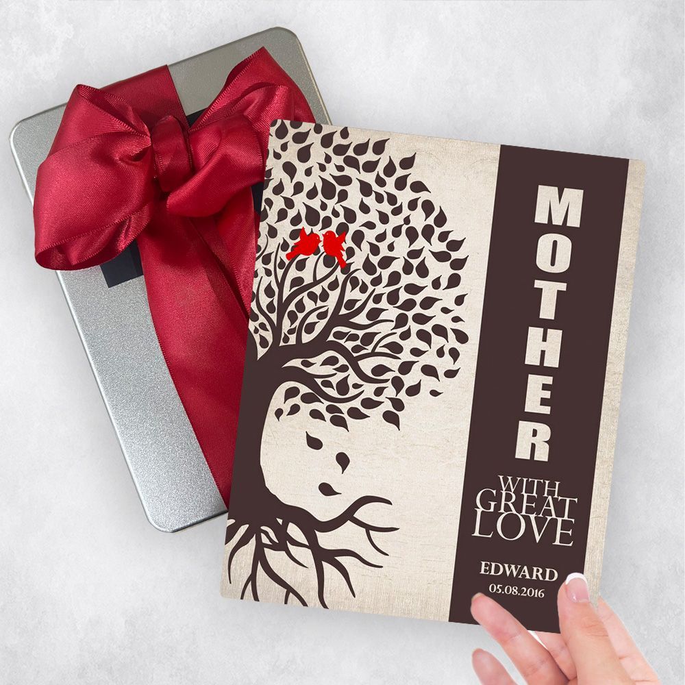 Mother Side Tree With Roots Metal Plaque Family Gift Delivery For Mom Toy-1226