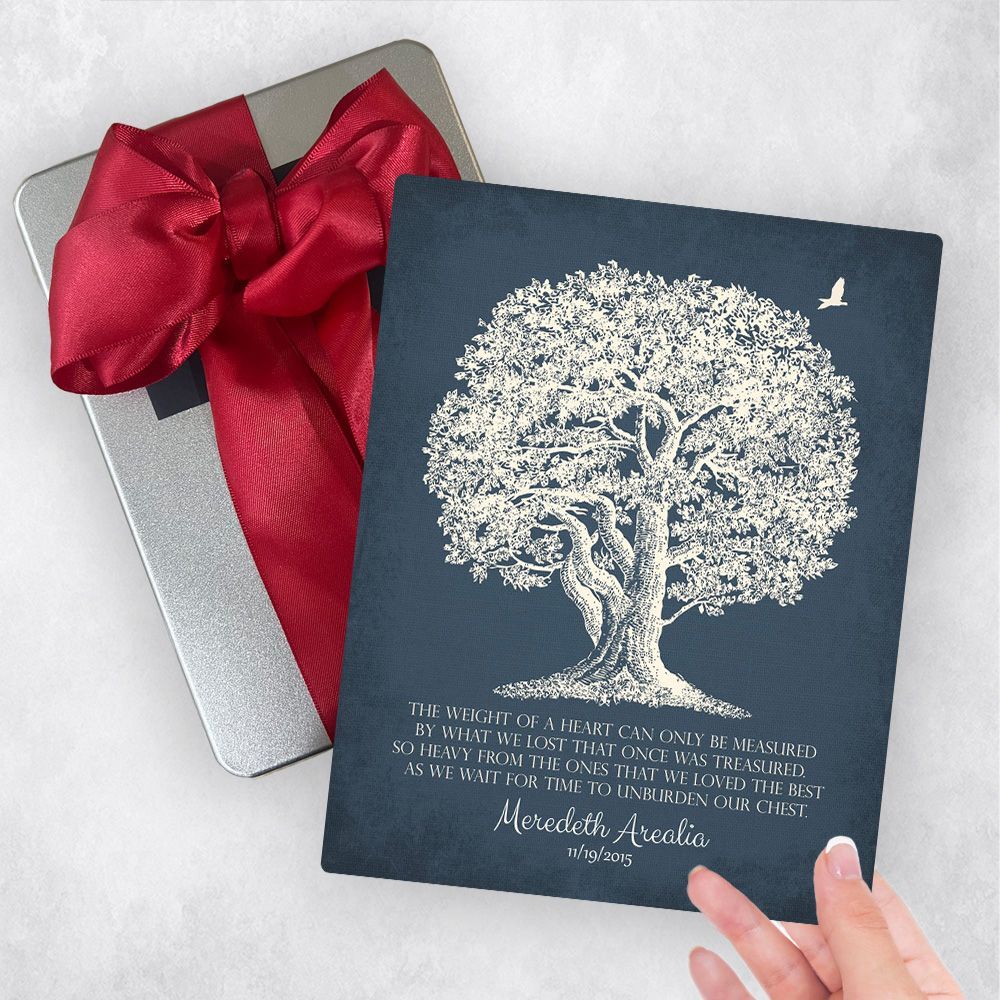 #1 Best Seller - Oak Tree Silhouette Memorial Gift Delivery Box Gift for Bereaved Family TOY-1146