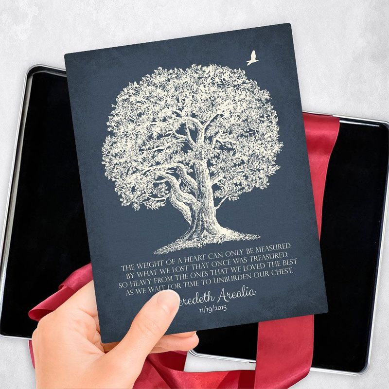 #1 Best Seller - Oak Tree Silhouette Memorial Gift Delivery Box Gift for Bereaved Family TOY-1146