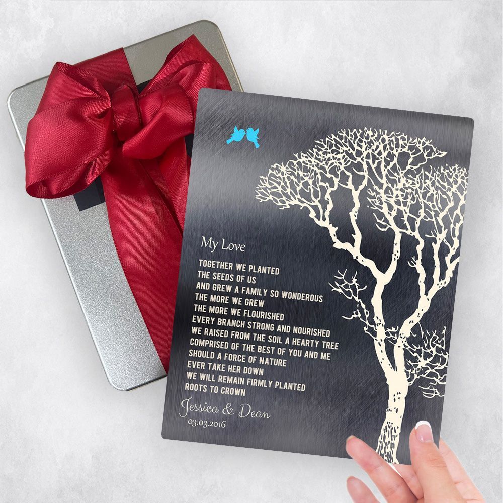 Tin Bare Tree 10th Anniversary Gift Delivery Box Gift for Couple TOY-1298