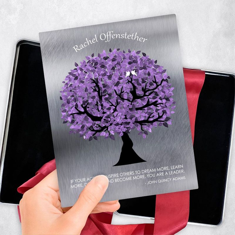 Tin Purple Tree Leadership Appreciation Gift Delivery Box Gift for Mentor TOY-1488