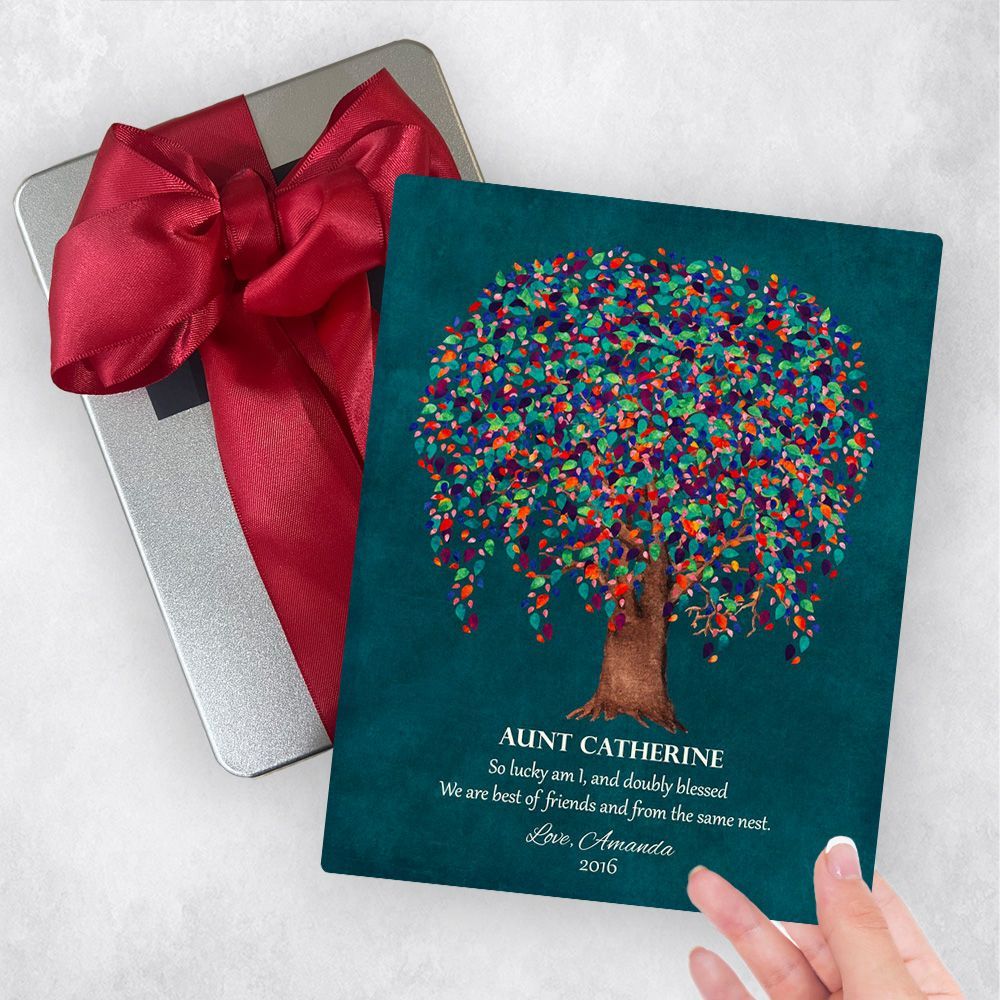 Teal Willow Tree Family Appreciation Gift Delivery Box Gift for Aunt TOY-1198