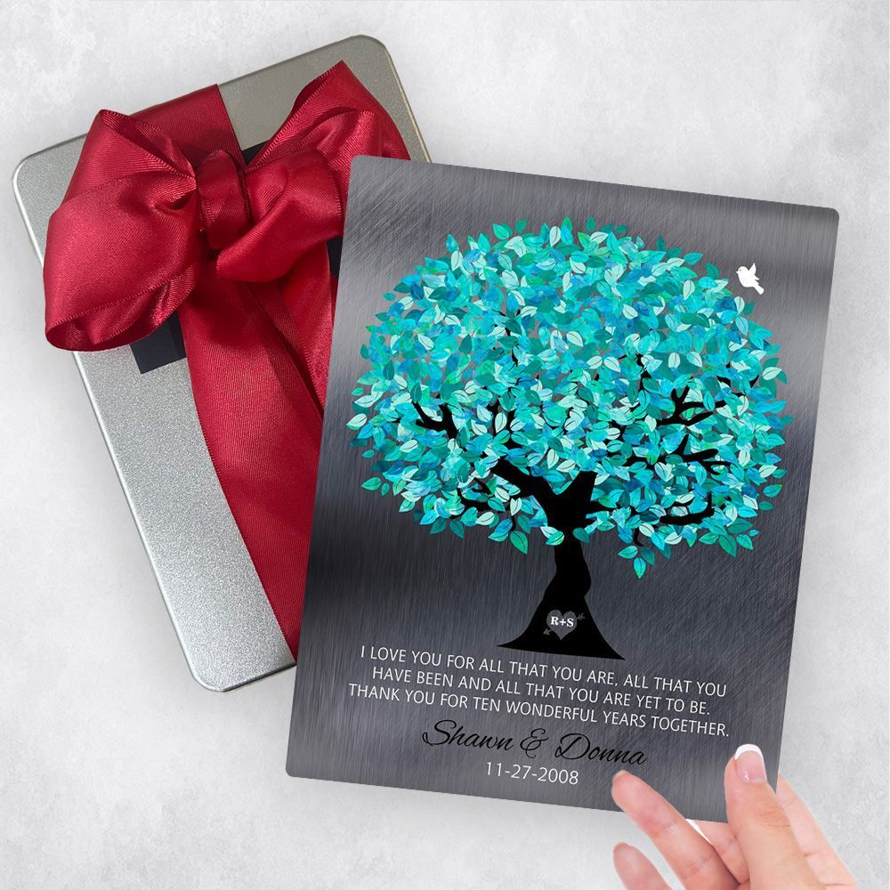 #1 Best Seller - Tin Canopy Tree 10th Anniversary Gift Delivery Box Gift for Couple TOY-1265