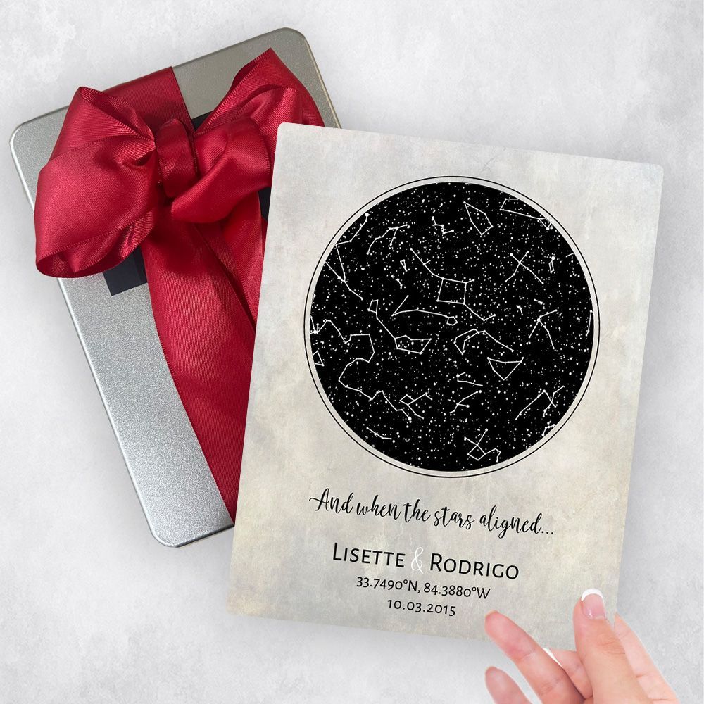 Star Map 10th Anniversary Gift Delivery Box Gift for Couple TOY-1734