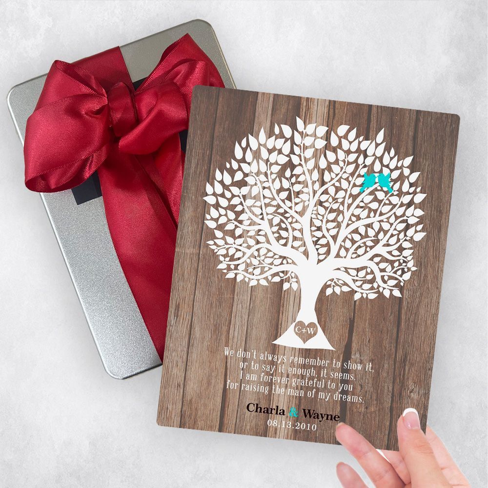 Wood Tree Silhouette Wedding Gift Delivery Box Gift for Mother Of The Groom TOY-1728