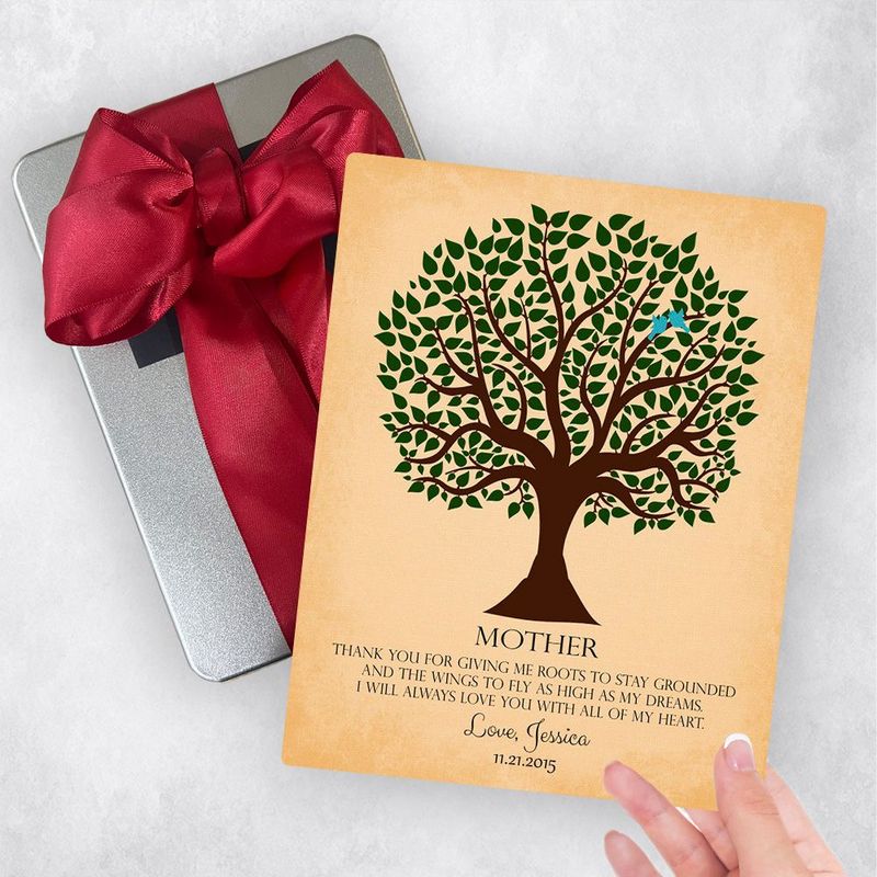 Green Tree Silhouette Wedding Gift Delivery Box Gift for Mother TOY-1143
