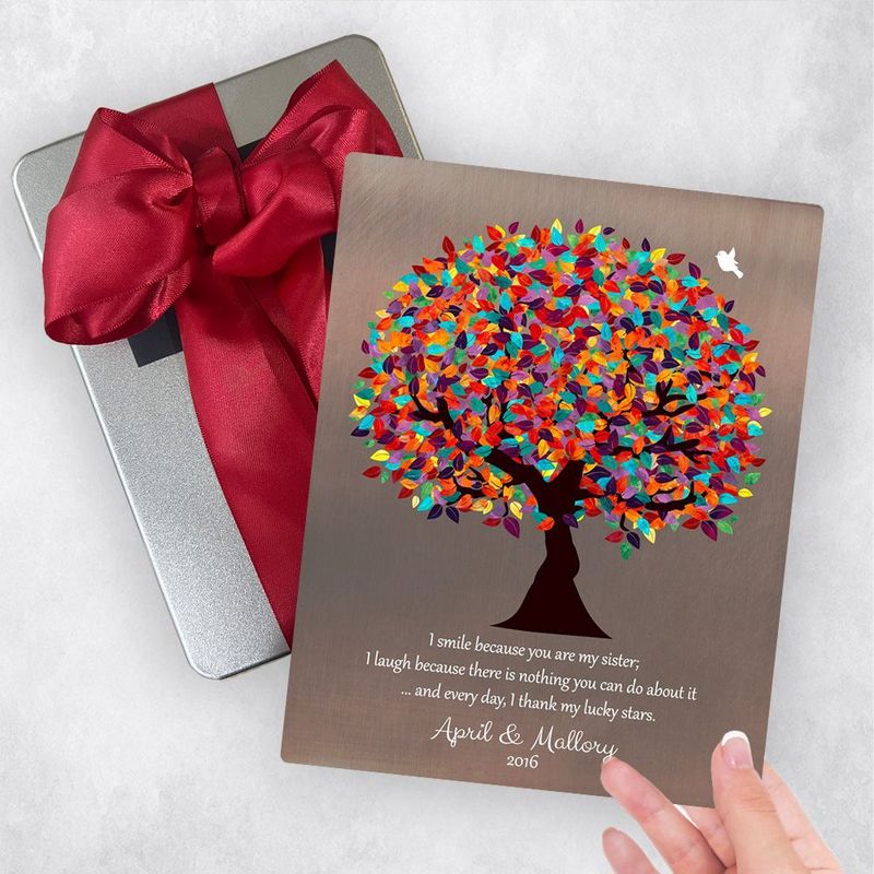 Bronze Colorful Spring Tree Family Appreciation Gift Delivery Box Gift for Sister TOY-1395