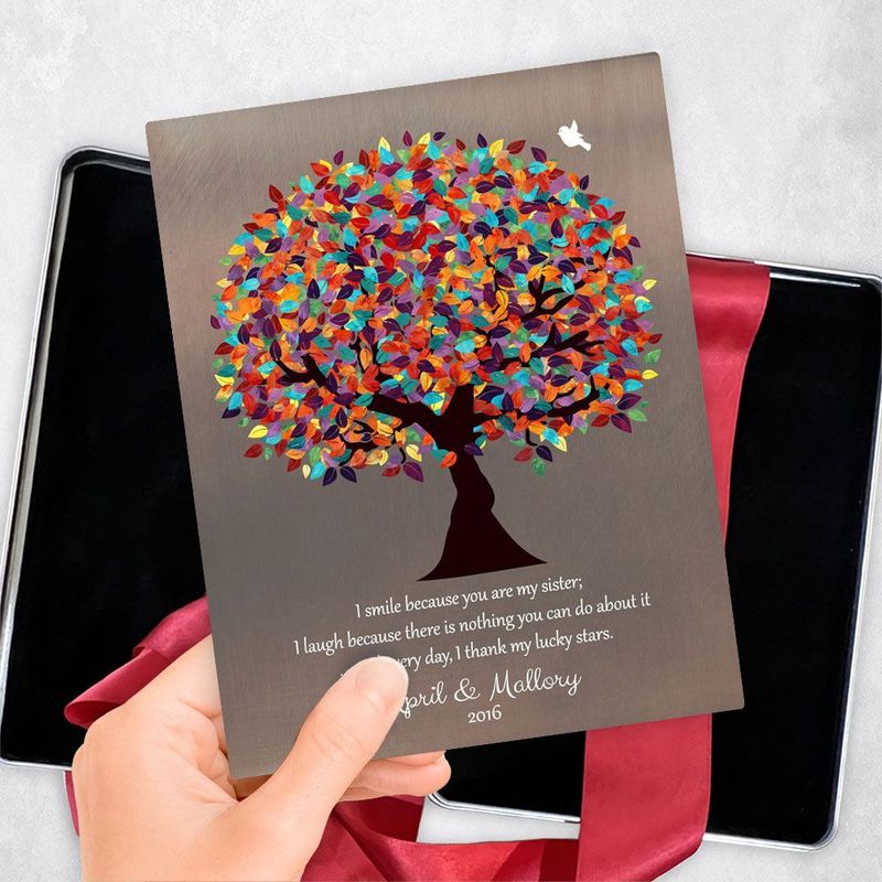 Bronze Colorful Spring Tree Family Appreciation Gift Delivery Box Gift for Sister TOY-1395